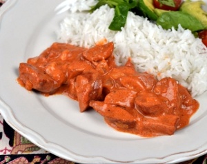 Stroganoff med chorizo Stroganoff med chorizo